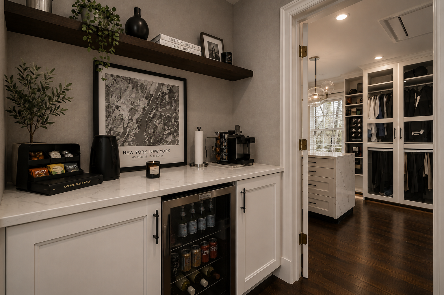 Primary suite morning bar